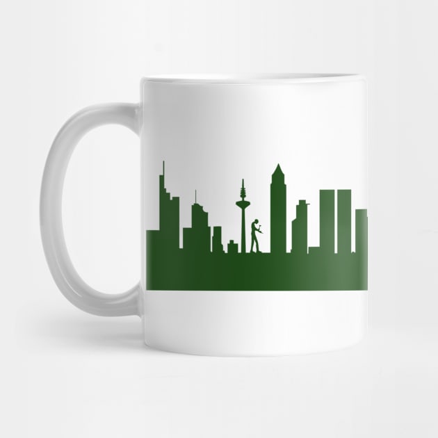 FRANKFURT skyline in forest green by 44spaces